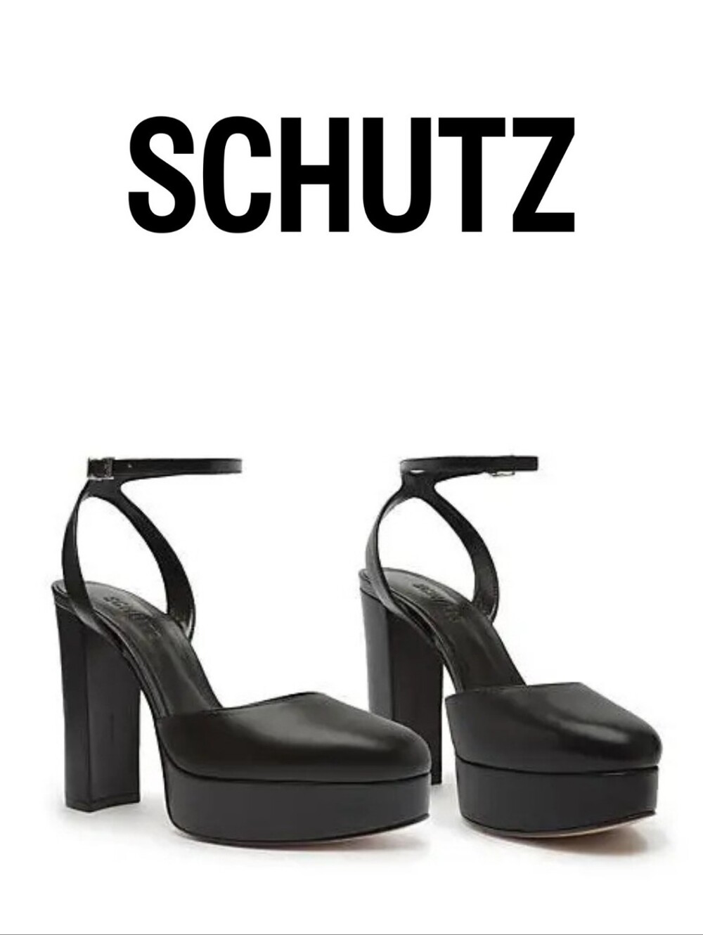 SCHUTZ Women's Mila Platform Pump, Black, Size 8